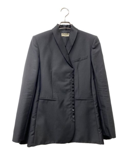 BALENCIAGA（バレンシアガ）BALENCIAGA (バレンシアガ) デザインボタンテーラードジャケット ブラック サイズ:36の古着・服飾アイテム