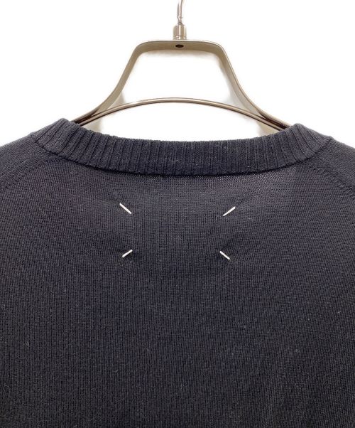 Maison Margiela（メゾンマルジェラ）Maison Margiela (メゾンマルジェラ) 17AW エルボーパッチVネックカーディガン ブラック サイズ:Sの古着・服飾アイテム