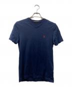 LOUIS VUITTONルイ ヴィトン）の古着「ワンポイントロゴVネックTシャツ」｜ネイビー