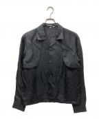 SASQUATCHfabrix.サスクワッチファブリックス）の古着「スナップボタンオープンカラーシャツ」｜ブラック