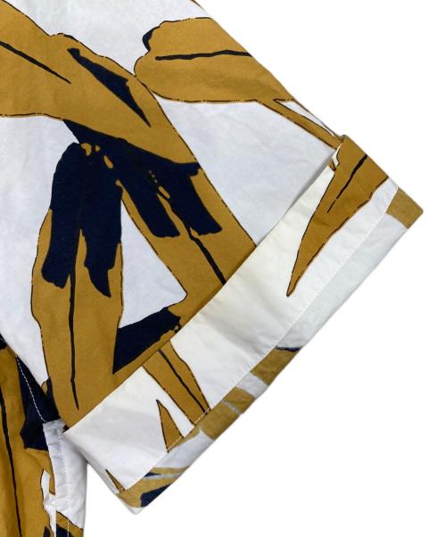 MARNI（マルニ）MARNI (マルニ) リーフ柄シャツ ホワイト×ブラウン サイズ:44の古着・服飾アイテム