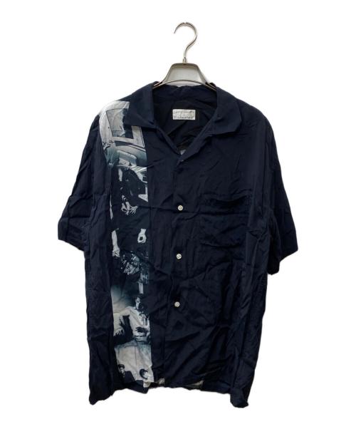 flagstuff（フラグスタフ）FLAGSTUFF (フラグスタフ) Larry Clark (ラリークラーク) 19AW フォトプリントオープンカラーシャツ ブラック サイズ:Lの古着・服飾アイテム