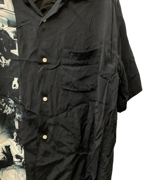 flagstuff（フラグスタフ）FLAGSTUFF (フラグスタフ) Larry Clark (ラリークラーク) 19AW フォトプリントオープンカラーシャツ ブラック サイズ:Lの古着・服飾アイテム