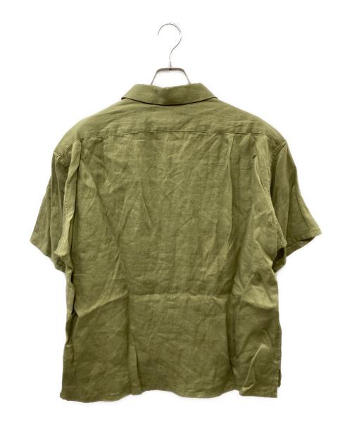 NIGEL CABOURN（ナイジェルケーボン）NIGEL CABOURN (ナイジェルケーボン) S/Sリネンオープンカラーシャツ オリーブ サイズ:48の古着・服飾アイテム
