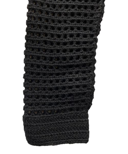 AURALEE（オーラリー）AURALEE (オーラリー) HAND CROCHET WOOL KNIT ONE-PIECE ブラック 未使用品の古着・服飾アイテム