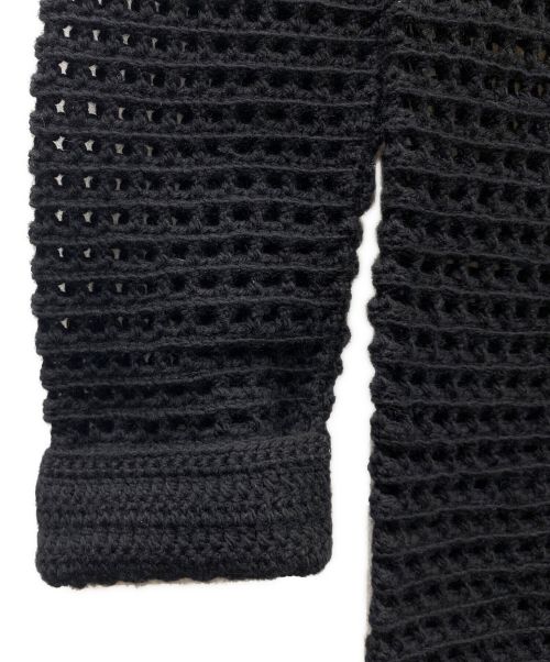 AURALEE（オーラリー）AURALEE (オーラリー) HAND CROCHET WOOL KNIT ONE-PIECE ブラック 未使用品の古着・服飾アイテム