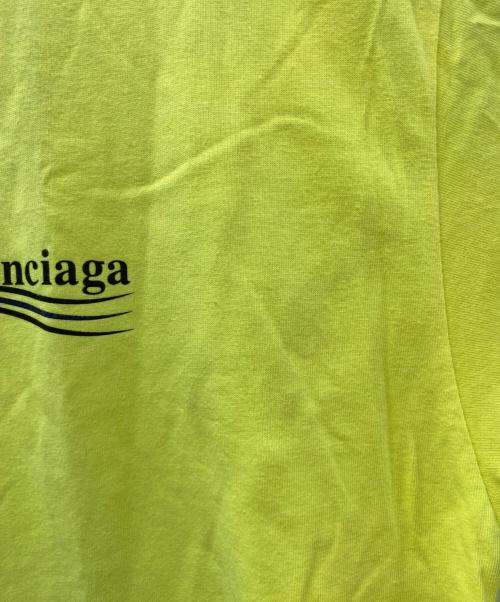 BALENCIAGA（バレンシアガ）BALENCIAGA (バレンシアガ) CAMPAIGN LOGO OVERSIZE TEE ロゴTシャツ イエロー サイズ:Ｓの古着・服飾アイテム