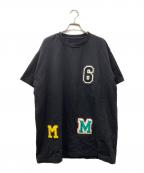 MM6 Maison Margielaエムエムシックスメゾンマルジェラ）の古着「ワッペンデザインTシャツ」｜ブラック