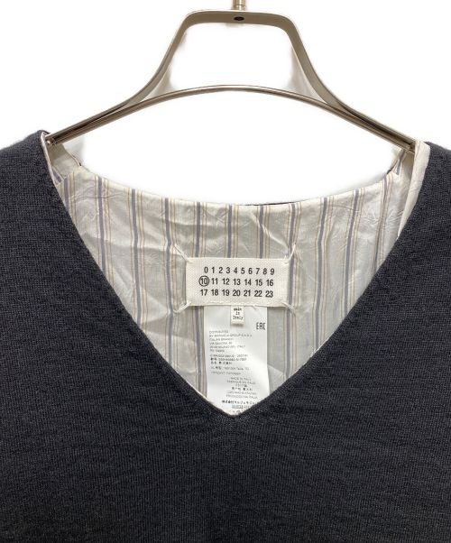 Maison Margiela（メゾンマルジェラ）Maison Margiela (メゾンマルジェラ) 21ssダメージ加工 レイヤードベスト ブラック サイズ:XLの古着・服飾アイテム