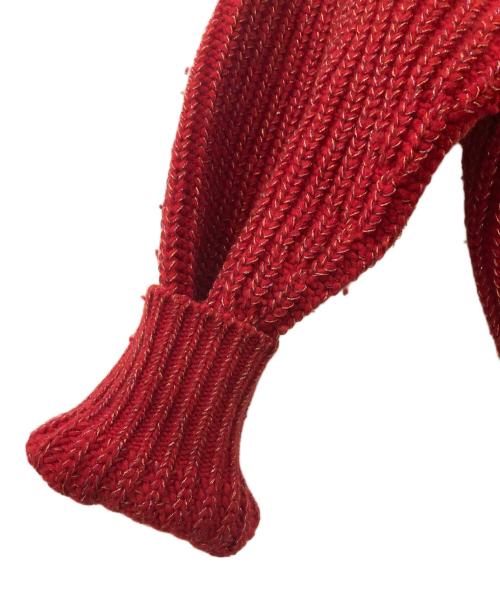 MEIAS（メイアス）MEIAS (メイアス) メランジ クルーネックニット レッド サイズ:Mの古着・服飾アイテム