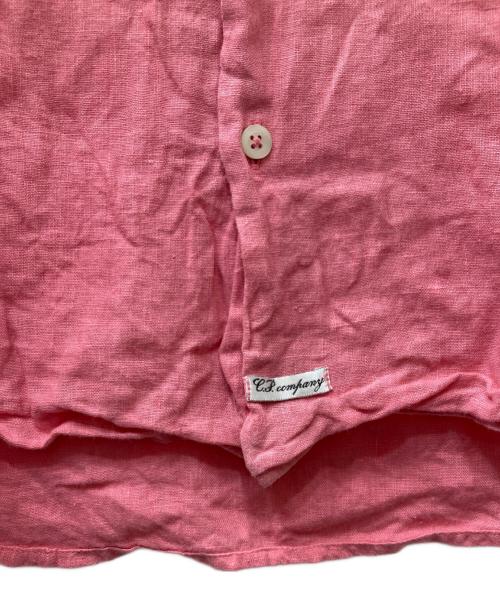 C.P COMPANY（シーピーカンパニー）C.P COMPANY (シーピーカンパニー) S/Sリネンシャツ ピンク サイズ:3の古着・服飾アイテム