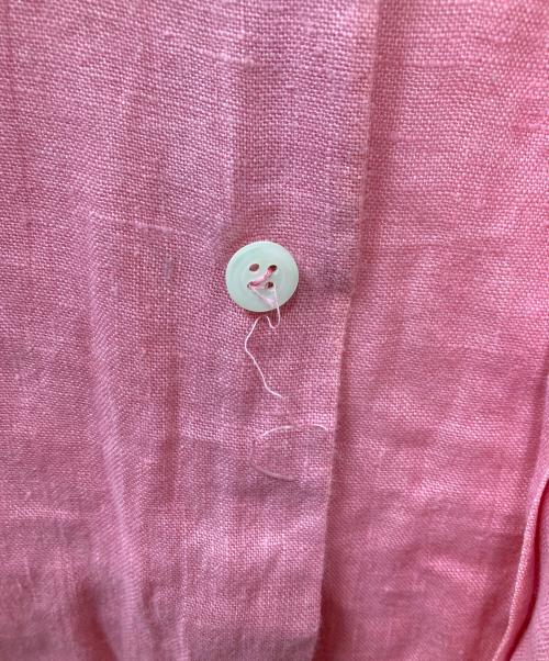 C.P COMPANY（シーピーカンパニー）C.P COMPANY (シーピーカンパニー) S/Sリネンシャツ ピンク サイズ:3の古着・服飾アイテム