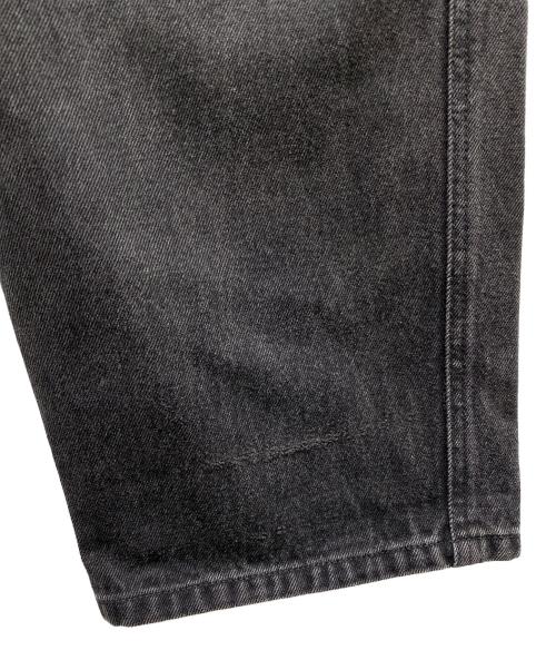 MARITHE+FRANCOIS GIRBAUD（マリテフランソワジルボー）MARITHE+FRANCOIS GIRBAUD (マリテフランソワジルボー) テーパードワイドブラックデニム ブラック サイズ:SIZE 86cm (W34)の古着・服飾アイテム