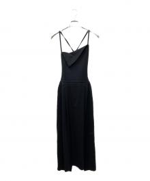 LE CIEL BLEU（ルシェルブルー）の古着「Apron Maxi Dress ワンピース」｜ブラック