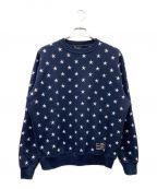 F.C.R.B.エフシーレアルブリストル）の古着「24AW ALL OVER STAR CREWNECK SWEAT」｜ネイビー
