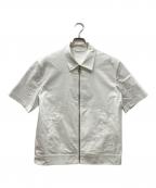 NEIL BARRETTニールバレット）の古着「ソリッド カラー ショート スリーブ ライトウェイト オーバーシャツ 半袖シャツ」｜ホワイト