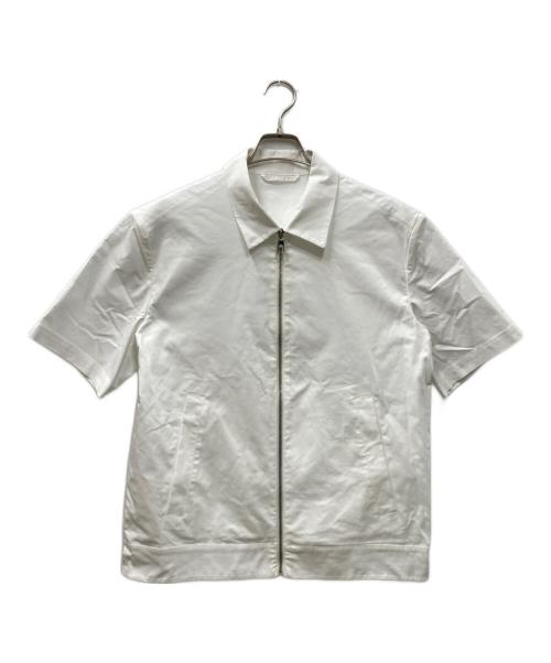 NEIL BARRETT（ニールバレット）NEIL BARRETT (ニールバレット) ソリッド カラー ショート スリーブ ライトウェイト オーバーシャツ 半袖シャツ ホワイト サイズ:Mの古着・服飾アイテム