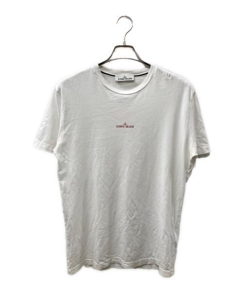 STONE ISLAND（ストーンアイランド）STONE ISLAND (ストーンアイランド) ロゴTEE ホワイト サイズ:Ｍの古着・服飾アイテム
