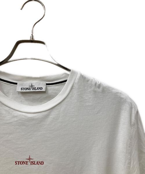 STONE ISLAND（ストーンアイランド）STONE ISLAND (ストーンアイランド) ロゴTEE ホワイト サイズ:Ｍの古着・服飾アイテム