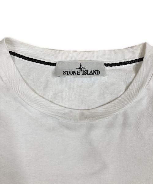 STONE ISLAND（ストーンアイランド）STONE ISLAND (ストーンアイランド) ロゴTEE ホワイト サイズ:Ｍの古着・服飾アイテム
