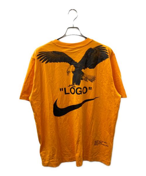 NIKE（ナイキ）NIKE (ナイキ) OFFWHITE (オフホワイト) コラボプリントTシャツ オレンジ サイズ:XL 未使用品の古着・服飾アイテム