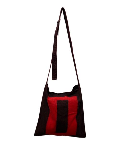 JOHN LAWRENCE SULLIVAN（ジョン ローレンス サリバン）JOHN LAWRENCE SULLIVAN (ジョン ローレンス サリバン) Overdyed cotton tote bag レッド×ブラック サイズ:OneSize 未使用品の古着・服飾アイテム