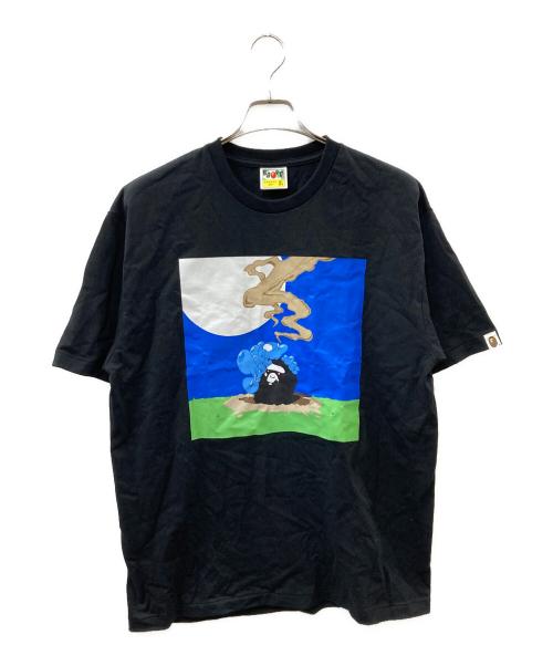 A BATHING APE（ア ベイシング エイプ）A BATHING APE (ア ベイシング エイプ) BAPE GALLERY X COIN PARKING DELIVERY TEE ブラック サイズ:XLの古着・服飾アイテム