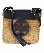 TORY BURCHトリーバーチ）の古着「カゴ ショルダーバッグ」｜ベージュ×ネイビー