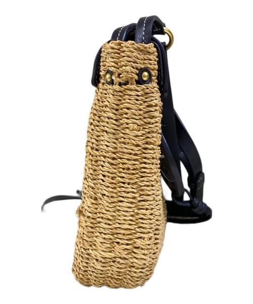 TORY BURCH（トリーバーチ）TORY BURCH (トリーバーチ) カゴ ショルダーバッグ ベージュ×ネイビーの古着・服飾アイテム