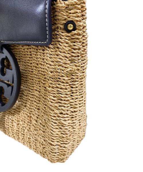 TORY BURCH（トリーバーチ）TORY BURCH (トリーバーチ) カゴ ショルダーバッグ ベージュ×ネイビーの古着・服飾アイテム