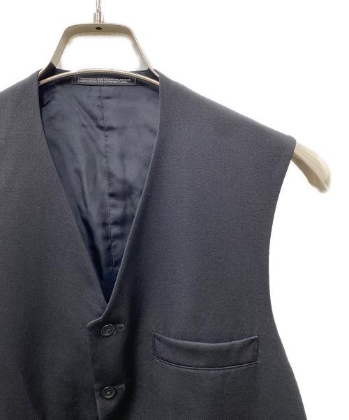 Yohji Yamamoto pour homme（ヨウジヤマモト プールオム）Yohji Yamamoto pour homme (ヨウジヤマモト プールオム) ウールギャバベスト ジレ ブラック サイズ:3の古着・服飾アイテム