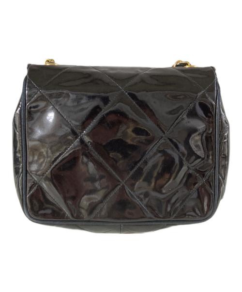 CHANEL（シャネル）CHANEL (シャネル) エナメルチェーンショルダーバッグ ブラック サイズ:OneSizeの古着・服飾アイテム