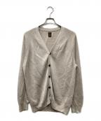 BATONERバトナ―）の古着「HIGHCOUNT LINEN CARDIGAN」｜ライトグレー