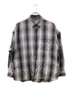 SSZ×BEAMSエスエスズィー×ビームス）の古着「PETER SHIRT チェックネルシャツ」｜グレー