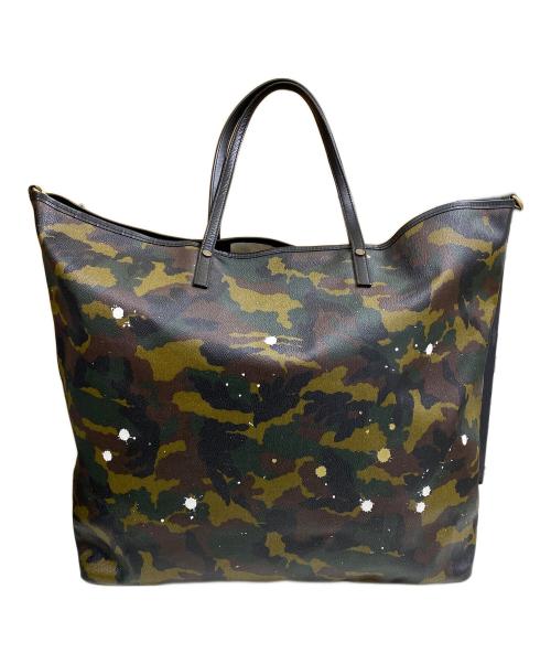 Gentil Bandit（ジャンティバンティ）GENTIL BANDIT (ジャンティバンティ) カモ柄 トートバッグ ブラック×グリーンの古着・服飾アイテム