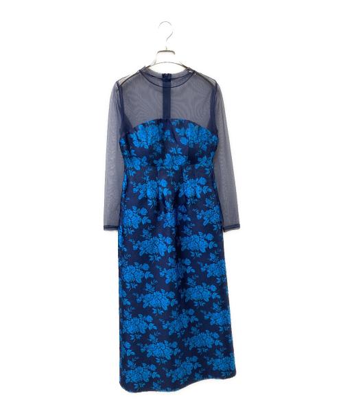 AMAIL（アマイル）AMAIL (アマイル) Mood flower dress ドレスワンピース ブルー×ネイビー サイズ:Freeの古着・服飾アイテム