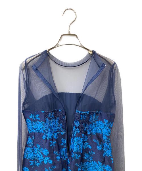 AMAIL（アマイル）AMAIL (アマイル) Mood flower dress ドレスワンピース ブルー×ネイビー サイズ:Freeの古着・服飾アイテム