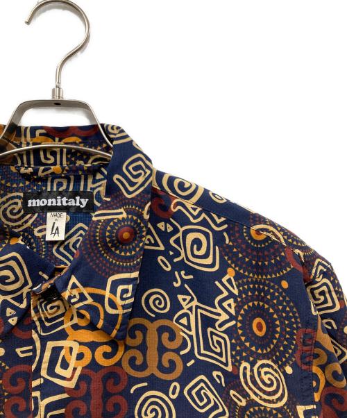 MONITALY（モニタリー）MONITALY (モニタリー) 総柄 リップストップ ドローストリング オーバー シャツ ジャケット マルチカラー サイズ:不明【記載なし】の古着・服飾アイテム