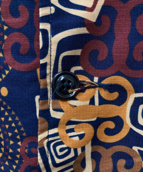 MONITALY（モニタリー）MONITALY (モニタリー) 総柄 リップストップ ドローストリング オーバー シャツ ジャケット マルチカラー サイズ:不明【記載なし】の古着・服飾アイテム