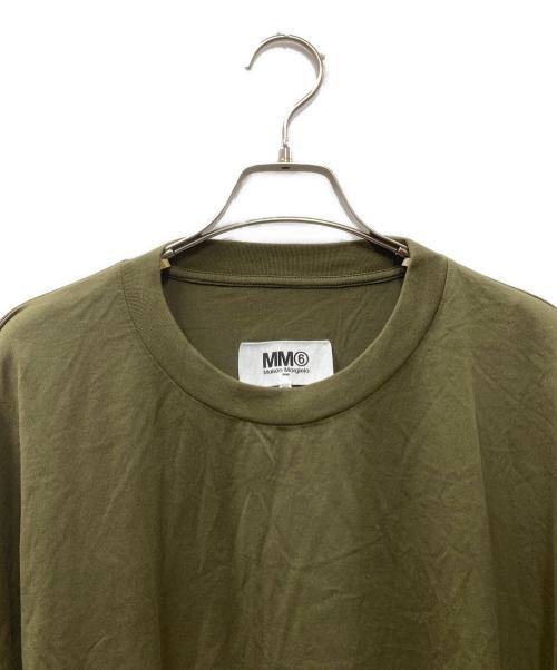 MM6 Maison Margiela（エムエムシックスメゾンマルジェラ）MM6 Maison Margiela (エムエムシックスメゾンマルジェラ) Upside Down T-Shirt Dress カットソーワンピース オリーブ サイズ:Sの古着・服飾アイテム