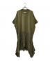 MM6 Maison Margiela（エムエムシックスメゾンマルジェラ）の古着「Upside Down T-Shirt Dress カットソーワンピース」｜オリーブ