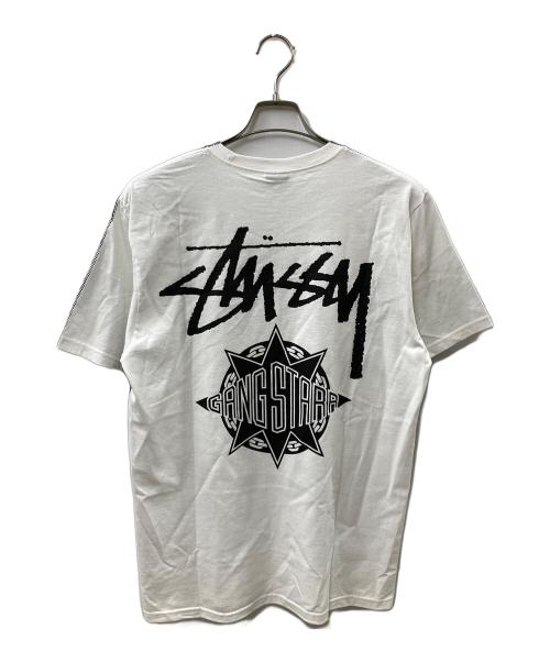 stussy（ステューシー）stussy (ステューシー) GANG STARR TEE ホワイト×ブラック サイズ:XLの古着・服飾アイテム