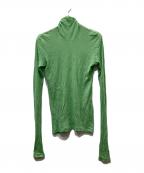 AURALEEオーラリー）の古着「23AW HIGH GAUGE SHEER RIB TURTLE」｜グリーン