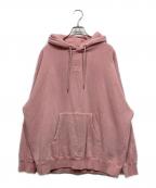 WIND AND SEAウィンダンシー）の古着「ロゴ刺繍パーカー」｜ピンク