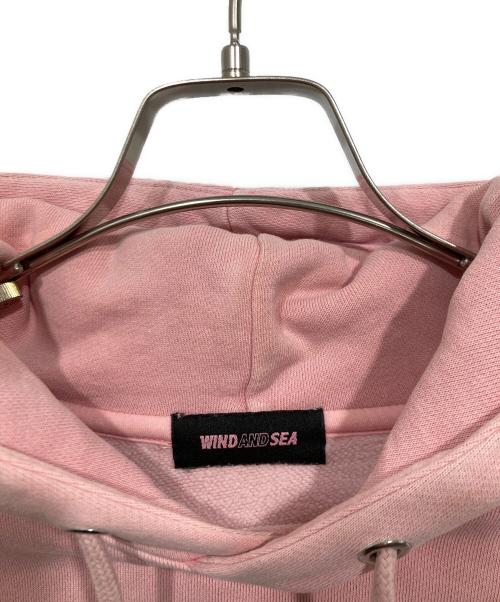 WIND AND SEA（ウィンダンシー）WIND AND SEA (ウィンダンシー) ロゴ刺繍パーカー ピンク サイズ:Mの古着・服飾アイテム