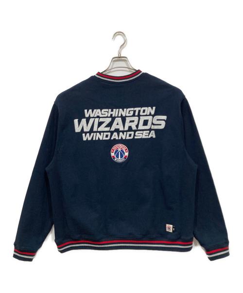 WIND AND SEA（ウィンダンシー）WIND AND SEA (ウィンダンシー) NBA (エヌビーエー) ロゴスウェット ネイビー サイズ:Lの古着・服飾アイテム