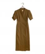 L'Orロル）の古着「Pencil Wrap One-piece」｜ブラウン