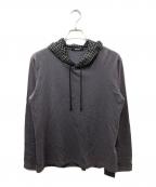 UNDERCOVERアンダーカバー）の古着「小紋チェックフード付ロンTEE」｜グレー