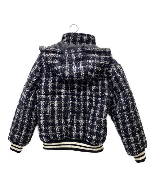 MSGM（エムエスジーエム）MSGM (エムエスジーエム) 中綿ツイードジャケット ホワイト×ブラック サイズ:SIZE 38の古着・服飾アイテム