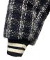 中古・古着 MSGM (エムエスジーエム) 中綿ツイードジャケット ホワイト×ブラック サイズ:SIZE 38：7000円